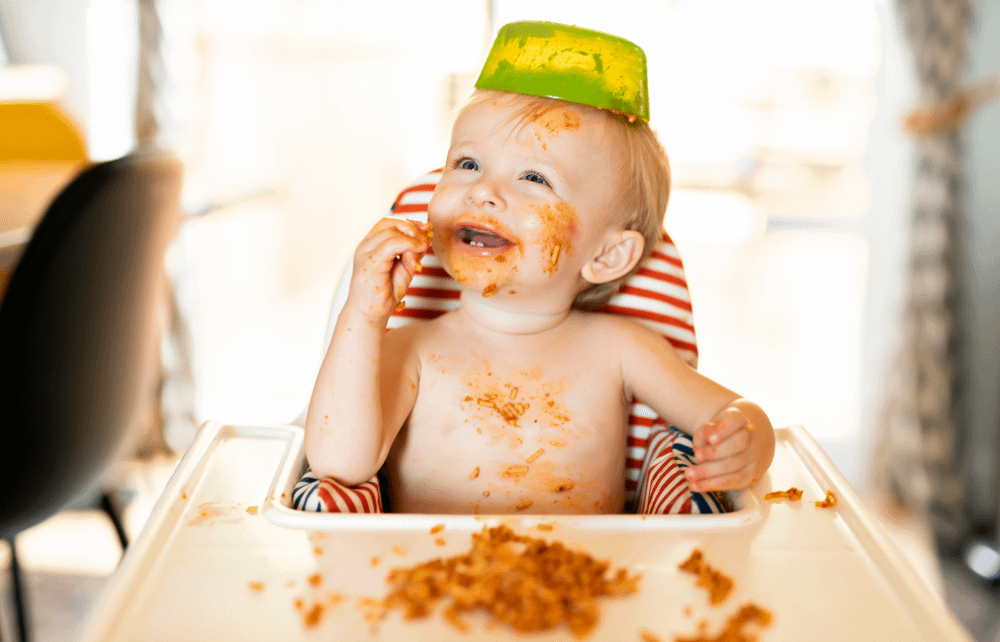 Messy Spaghetti Baby